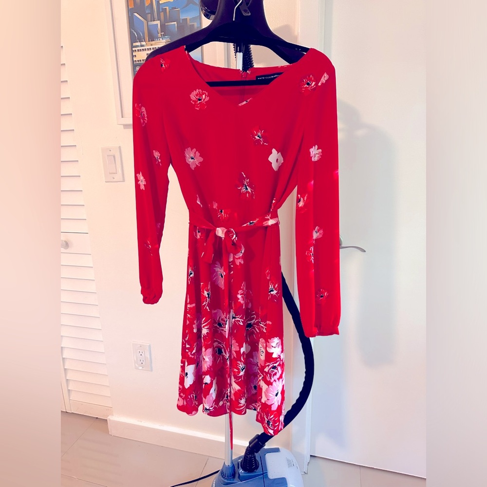 Florar red cocktail dress